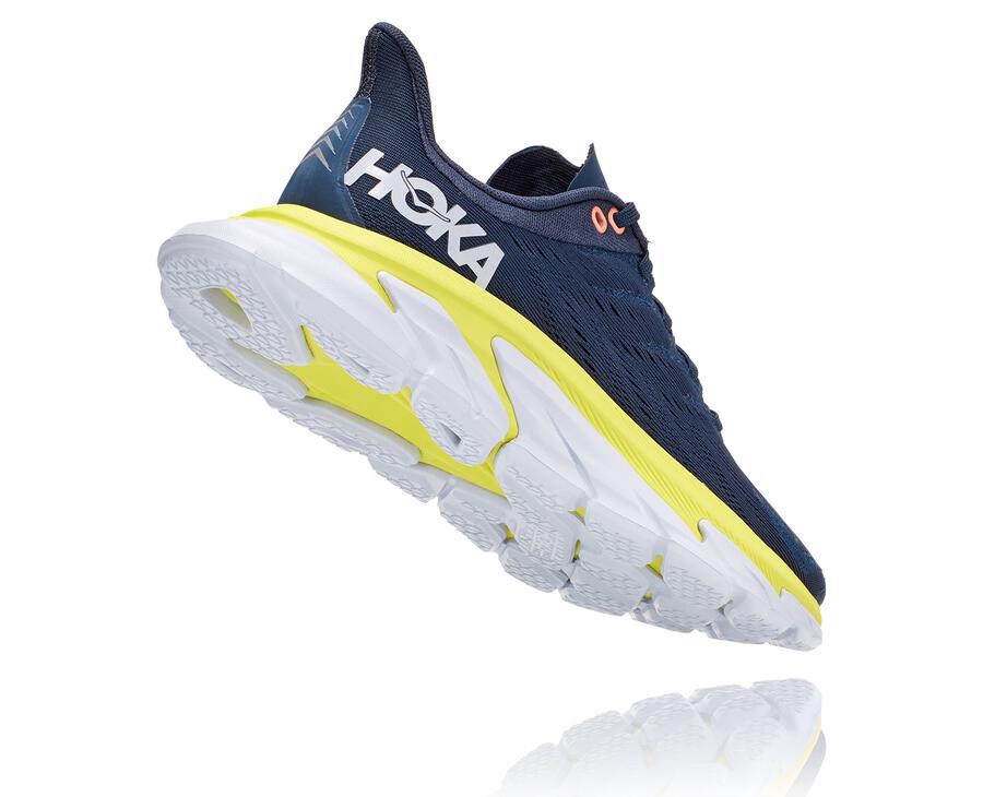 Chaussure Running Hoka One One Clifton Edge Femme - Bleu Marine - ZUI-528139